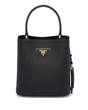 Prada ミニ パニエ サフィアーノレザー トートバッグ - ブラック - サムネイル1