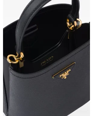 Prada ミニ パニエ サフィアーノレザー トートバッグ - ブラック - サムネイル5