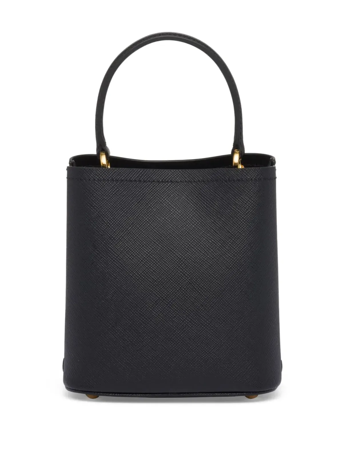 Prada ミニ パニエ サフィアーノレザー トートバッグ - ブラック - 画像3
