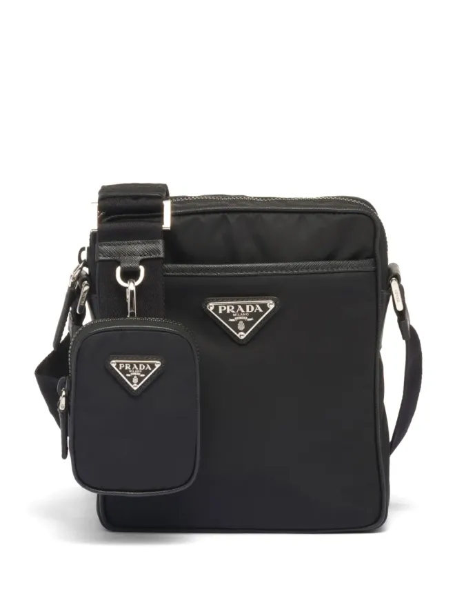 Prada Prada トライアングルロゴ メッセンジャーバッグ ブラックの商品画像