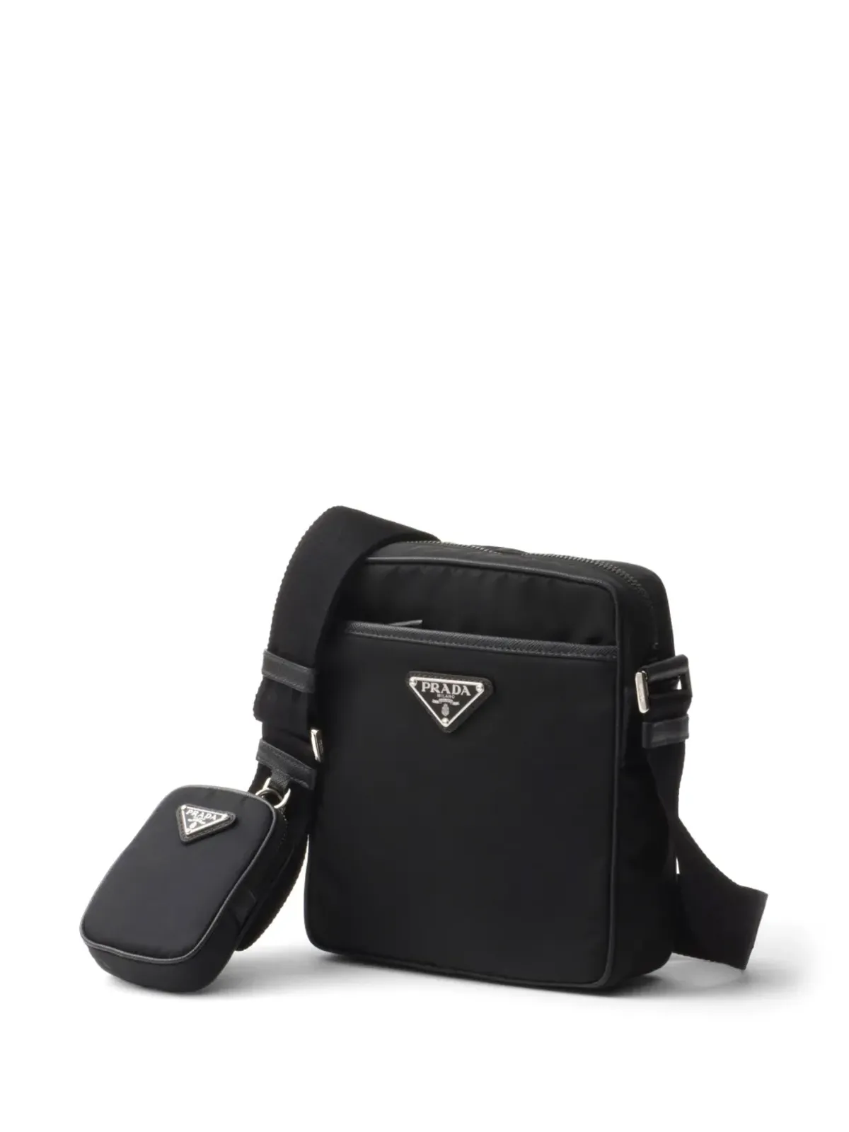 Prada トライアングルロゴ メッセンジャーバッグ ブラック - 画像4