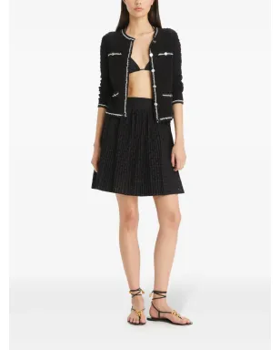 Tory Burch ケンドラ ロゴ レース カーディガン - ブラック - サムネイル2