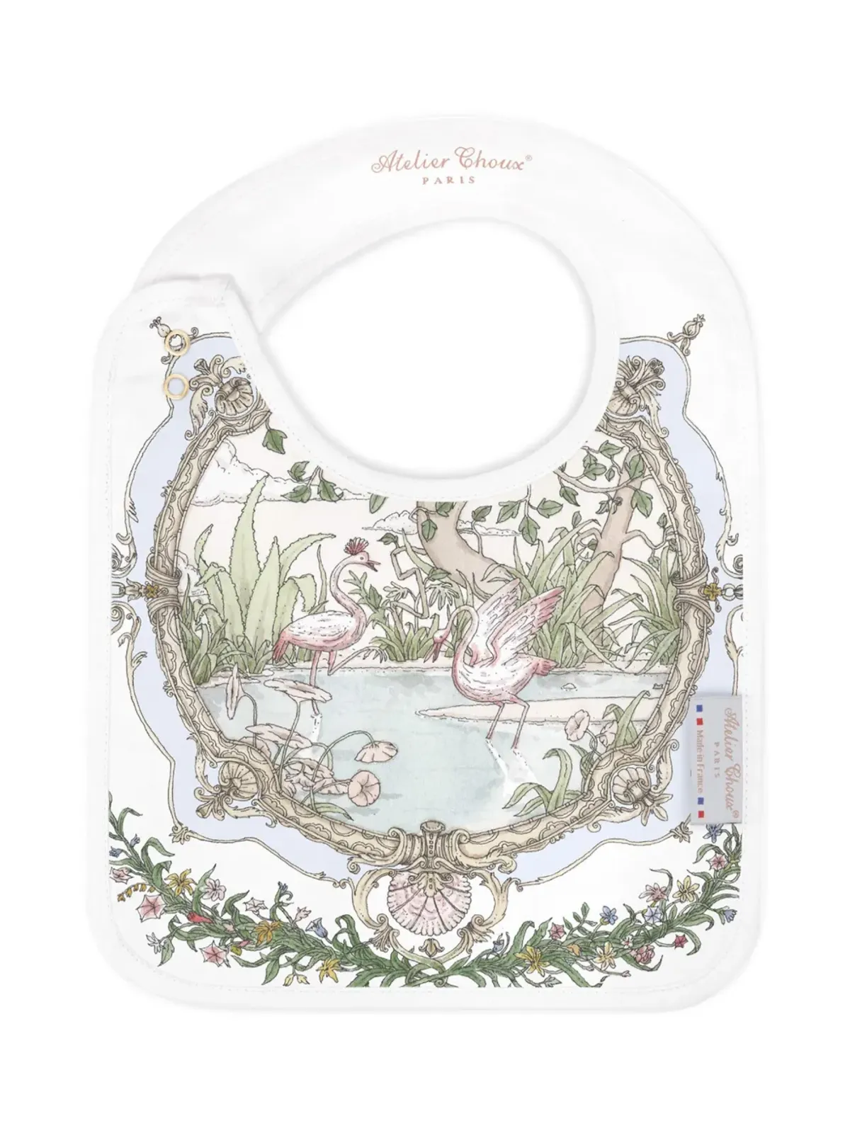 Atelier Choux タペストリープリント オーガニックコットン ビブ - 画像2