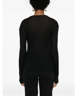 MODES GARMENTS ロングスリーブ コットン Tシャツ - ブラック - サムネイル4