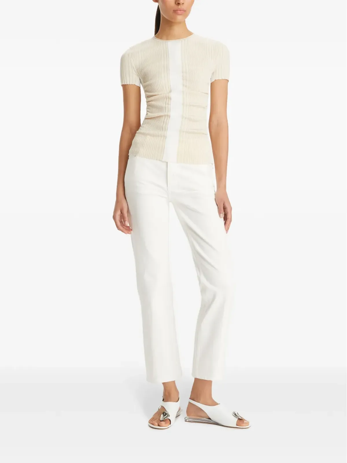 Tory Burch Kick Flare ジーンズ - ホワイト - 画像2