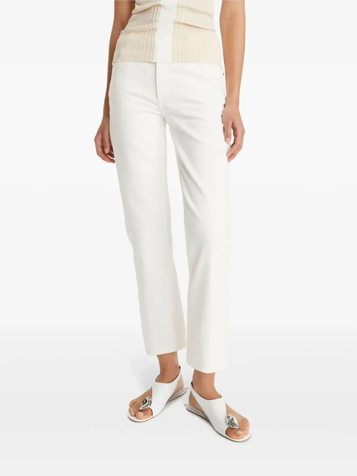Tory Burch Kick Flare ジーンズ - ホワイト - 画像4