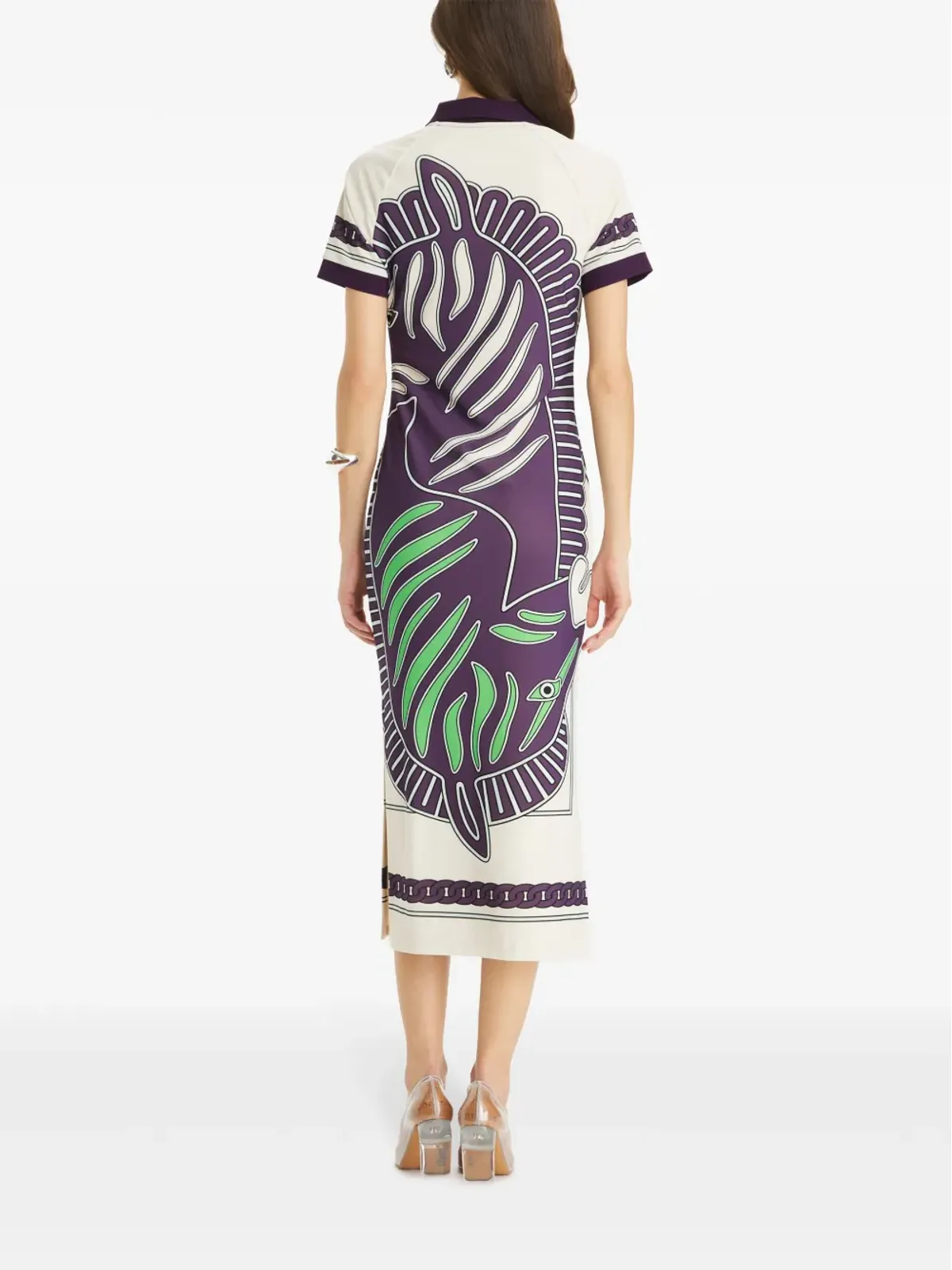 Tory Burch メッシュポロドレス - ベージュ - 画像3