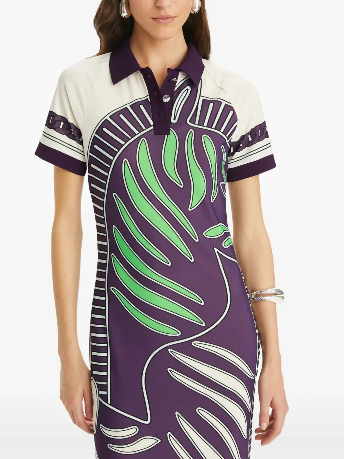 Tory Burch メッシュポロドレス - ベージュ - 画像4