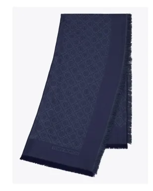 Tory Burch Tモノグラムジャカード スカーフ - ブルー - サムネイル2