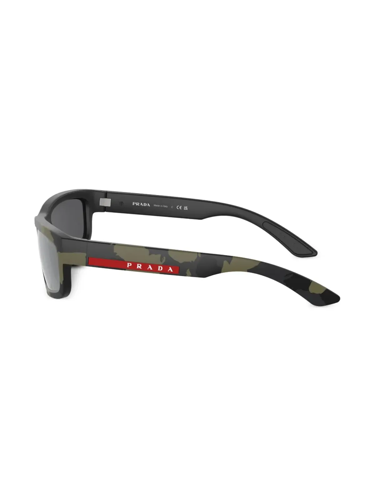Prada Linea Rossa カモフラージュ柄 レクタングルフレーム サングラス - グリーン - 画像3