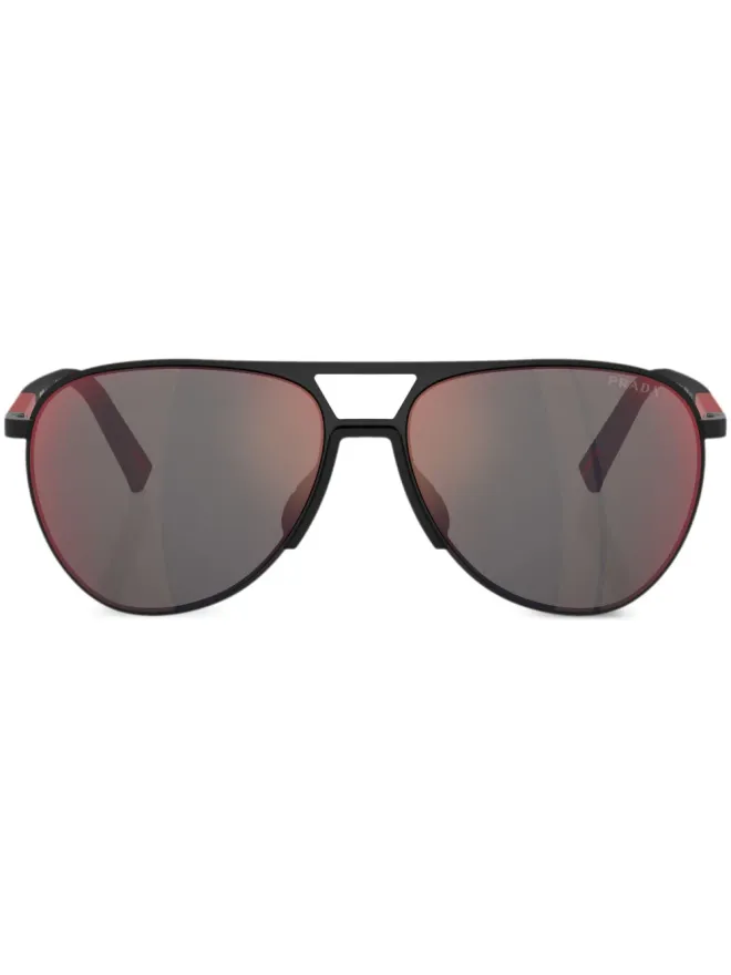 Prada Linea Rossa Prada Linea Rossa プリント パイロットフレーム サングラスの商品画像