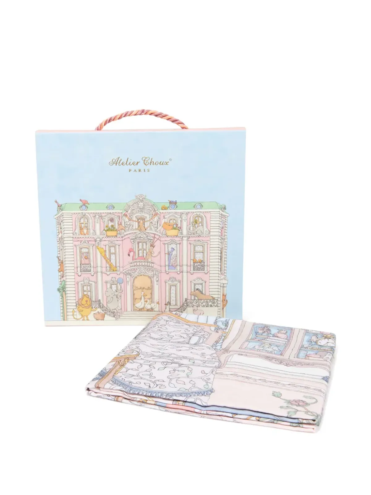 Atelier Choux フレンチベッドルームプリント コットンブランケット - 画像5