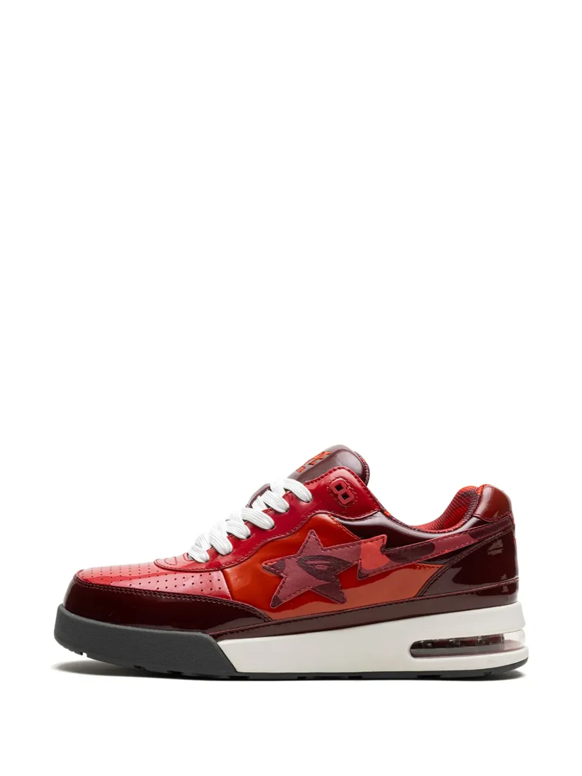 A BATHING APE® Roadsta #1 レッド スニーカー - 画像5