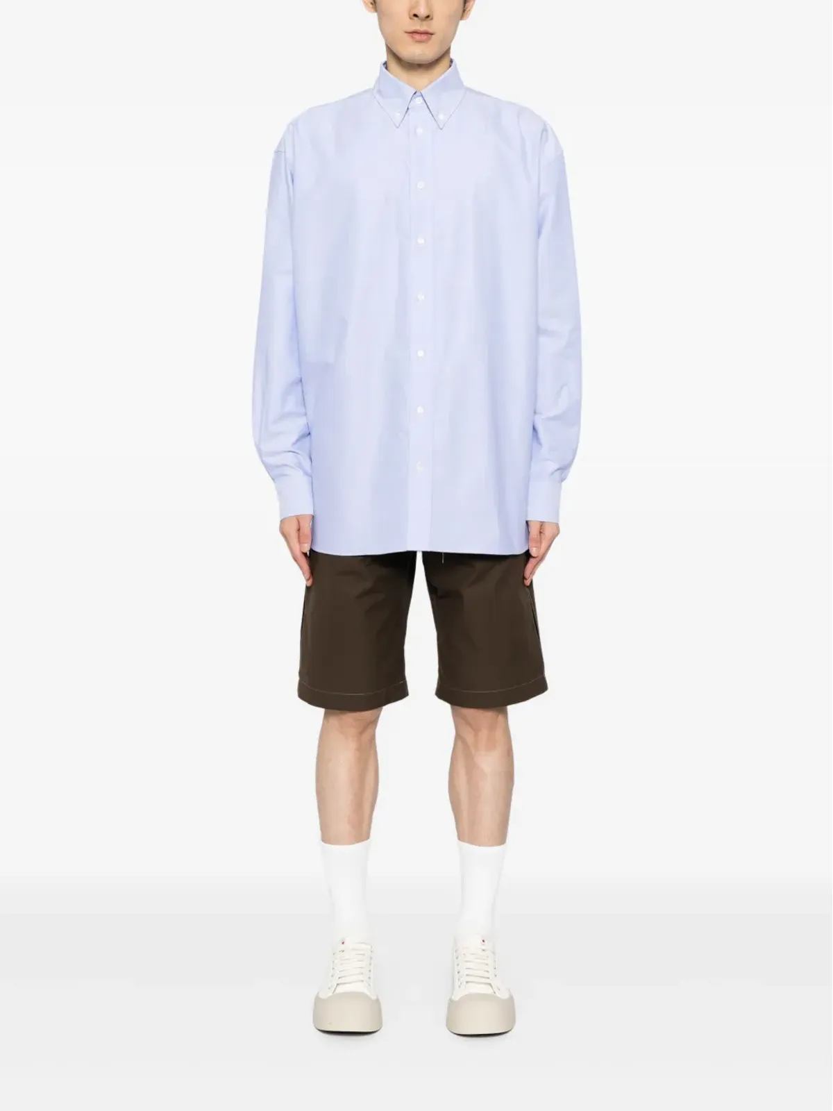 Marni 長袖コットンシャツ - ブルー - 画像2