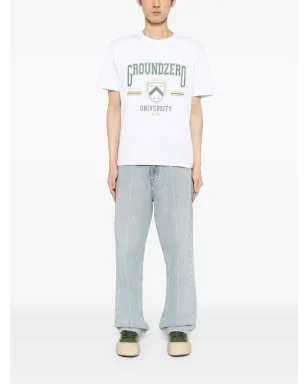 Ground Zero ユニバーシティ ロゴプリント コットンTシャツ - サムネイル2