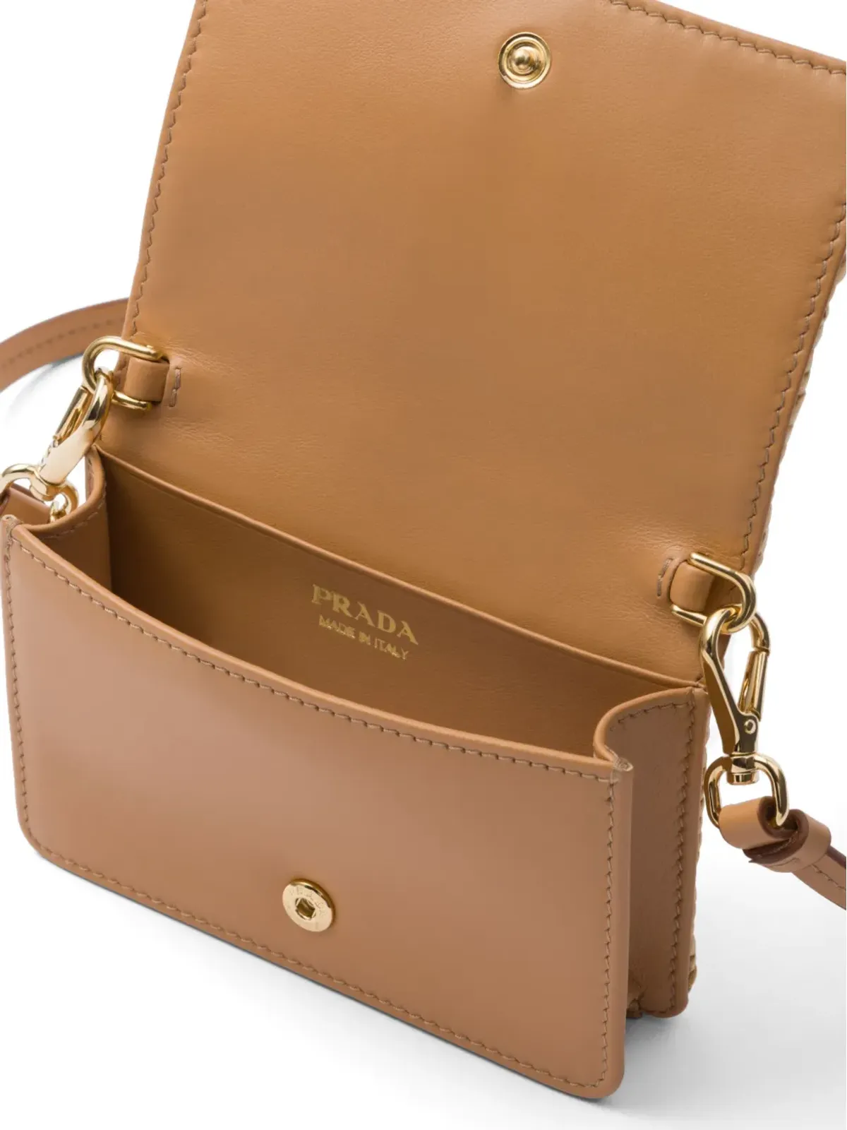 Prada トライアングルロゴ ラフィア カードホルダー - 画像5
