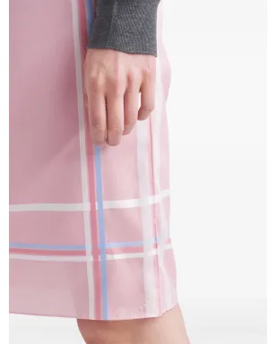 Prada チェック柄コットンミニスカート ピンク - サムネイル5