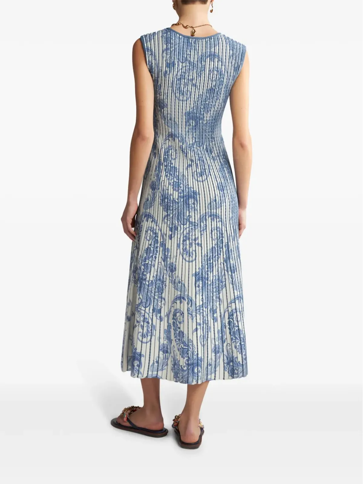 ETRO ペイズリープリント ミディドレス - 画像3