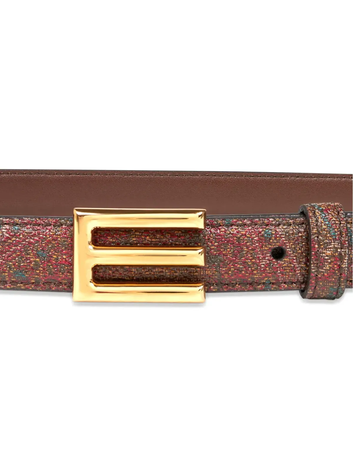 ETRO ペイズリープリント リバーシブル レザーベルト - ブラウン - 画像2