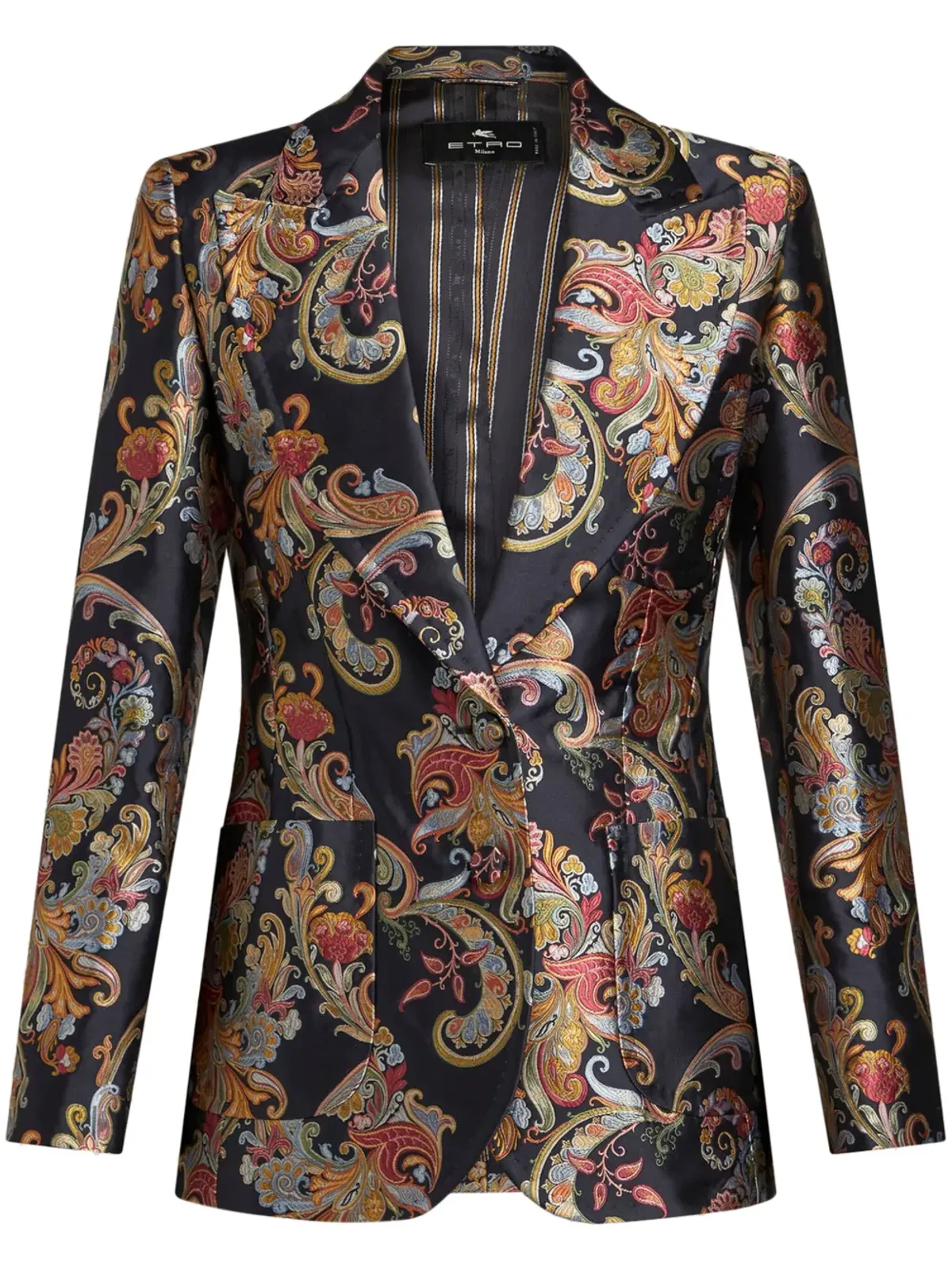ETRO ペイズリー柄 フィルクーペ・ジャカード ジャケット - ブルー - 画像1