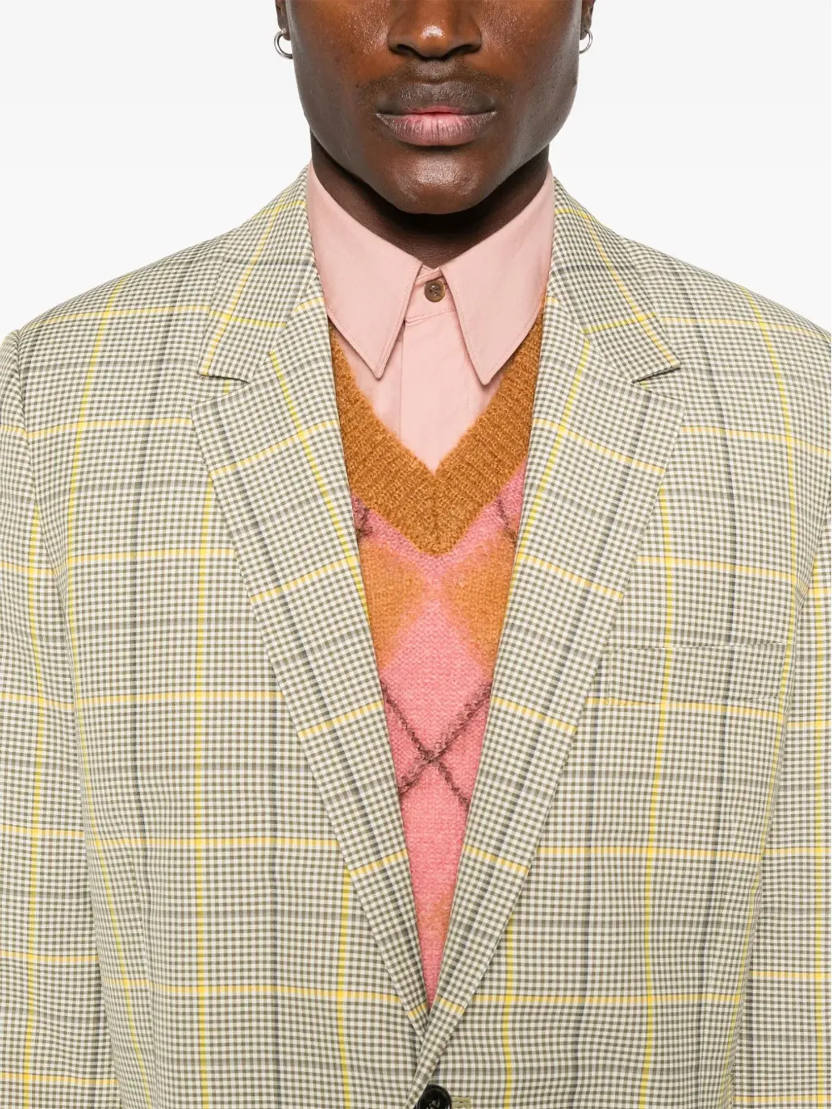 Marni ミクロチェック ブレザー - イエロー - 画像5