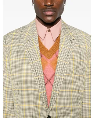 Marni ミクロチェック ブレザー - イエロー - サムネイル5