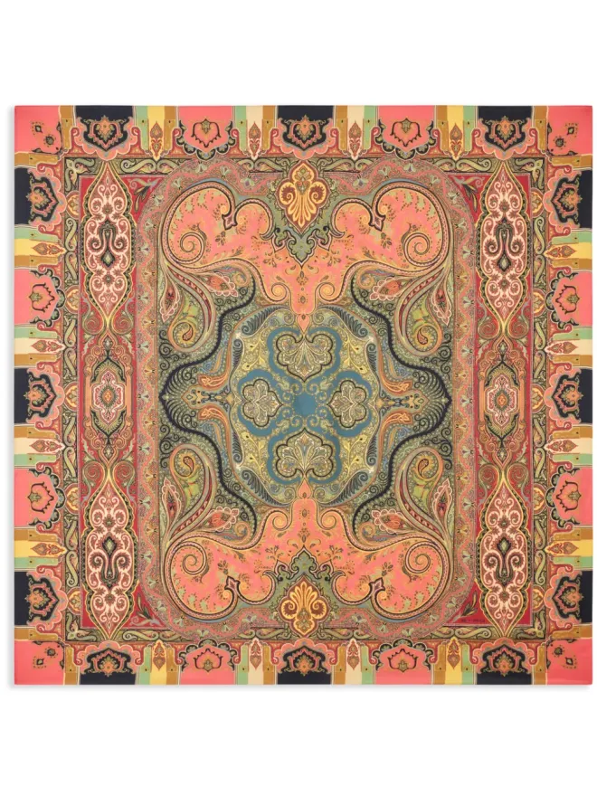 ETRO ETRO ペイズリー柄スクエアスカーフ ピンクの商品画像
