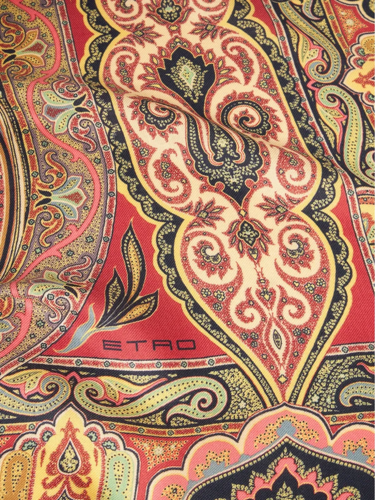 ETRO ペイズリー柄スクエアスカーフ ピンク - 画像2