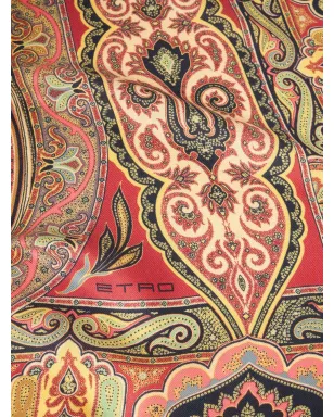 ETRO ペイズリー柄スクエアスカーフ ピンク - サムネイル2