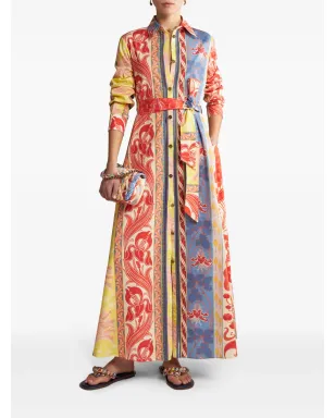 ETRO サマー コットン混紡 シャツドレス - レッド - サムネイル2