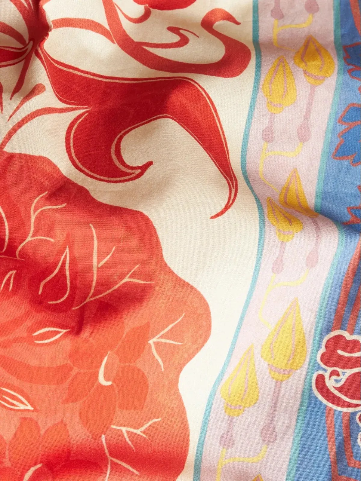 ETRO サマー コットン混紡 シャツドレス - レッド - 画像4
