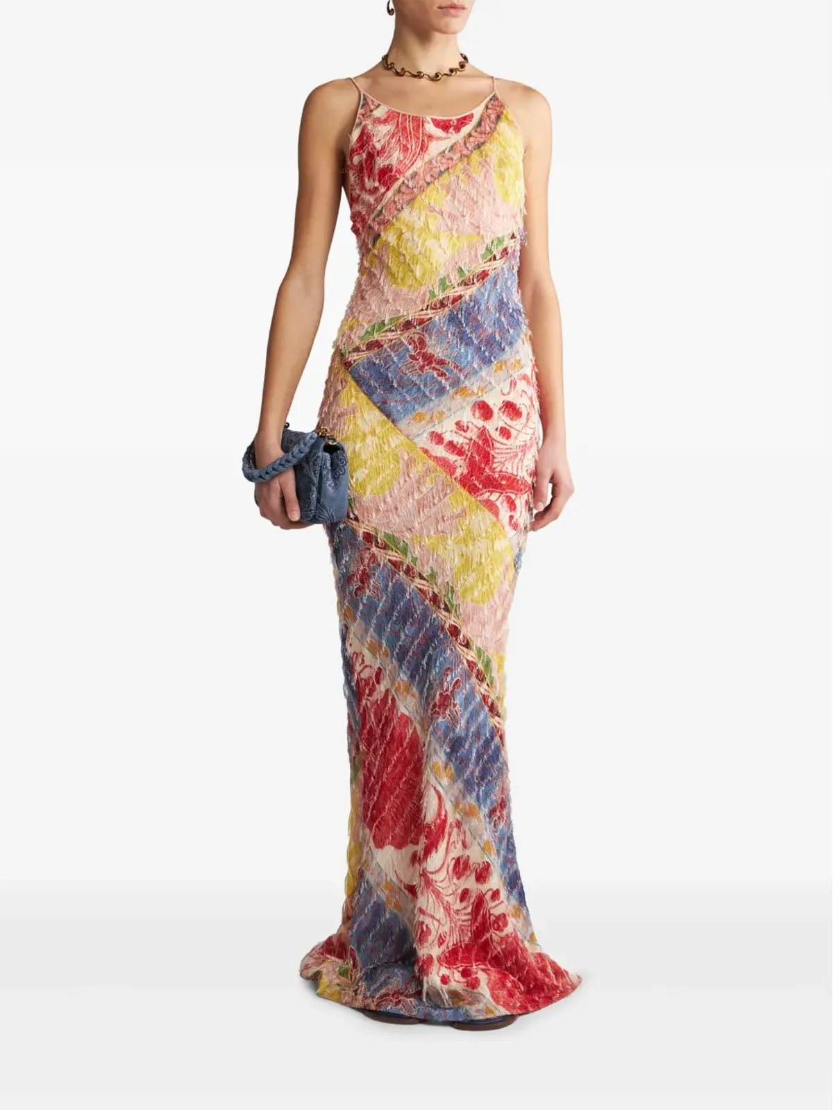 ETRO 花柄プリント シルク混紡 ドレス - 画像2