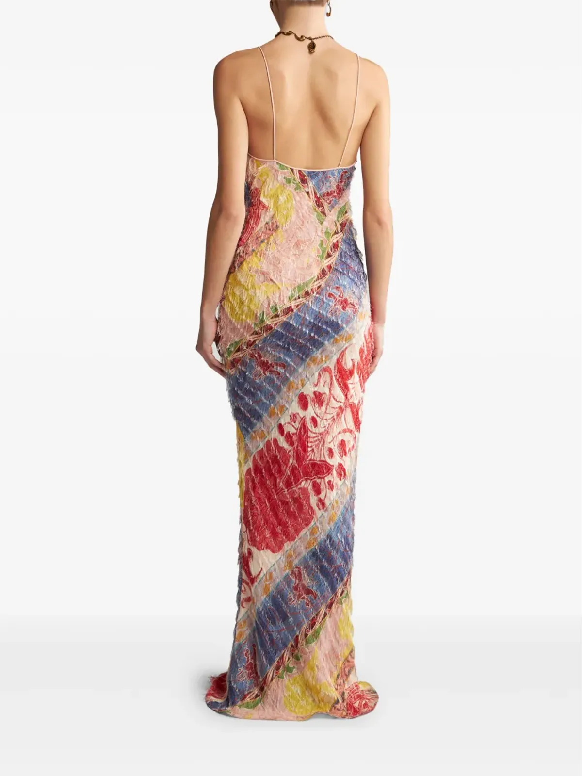 ETRO 花柄プリント シルク混紡 ドレス - 画像3