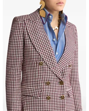 ETRO ハウンドトゥース柄 ダブルブレスト ジャケット - ホワイト - サムネイル5