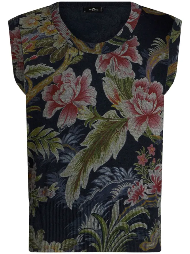 ETRO ETRO 花柄プリント ラウンドネック ベストの商品画像