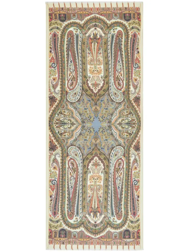 ETRO ETRO ペイズリー柄 カシミヤ×シルク混紡 スカーフ - ニュートラルカラーの商品画像