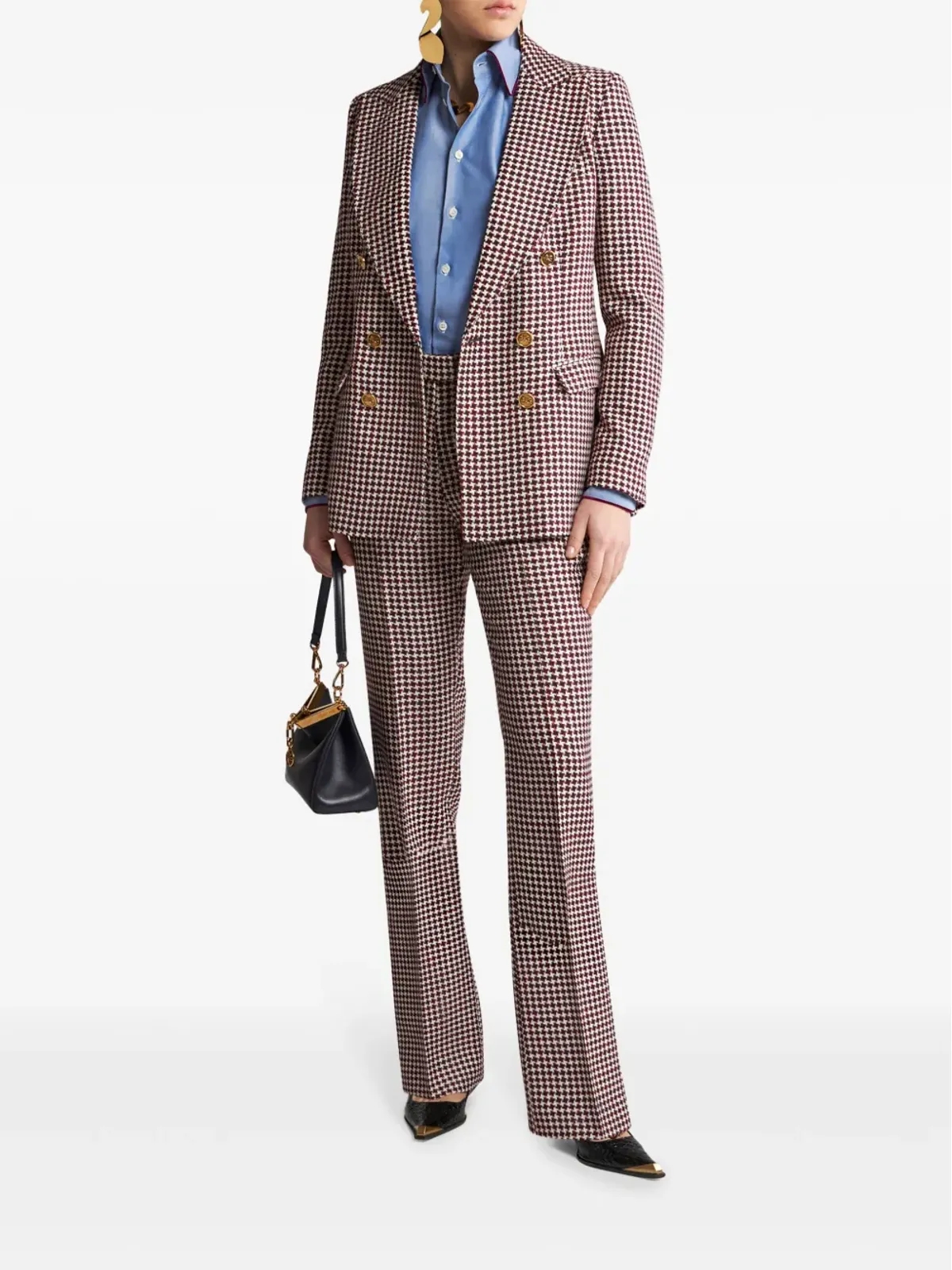 ETRO ストレートレッグ テーラードパンツ ホワイト - 画像2