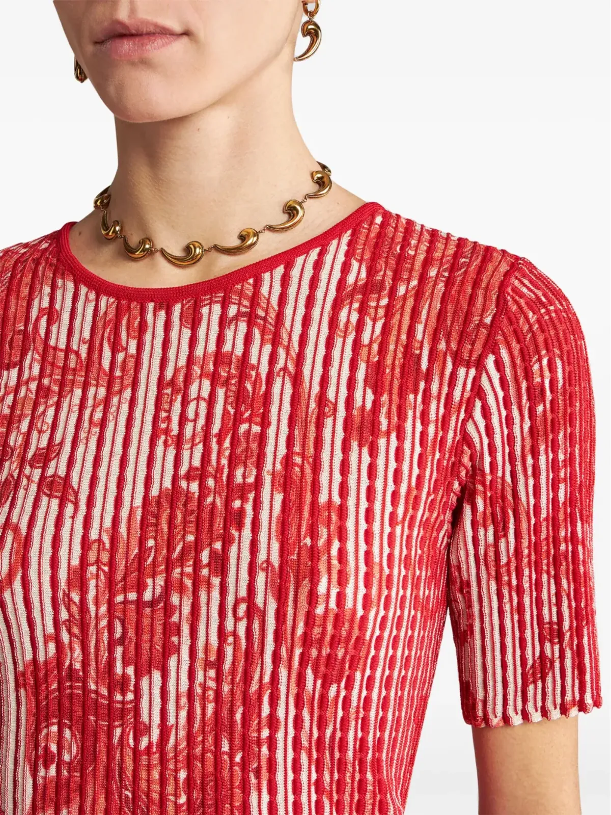 ETRO paisley-print ribbed top - 画像5