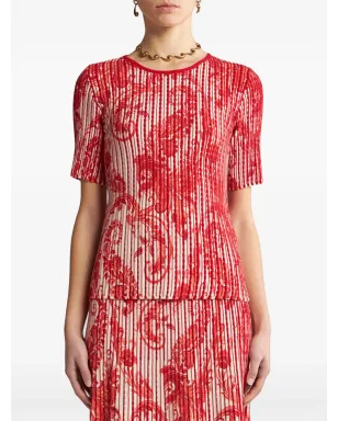 ETRO paisley-print ribbed top - サムネイル3