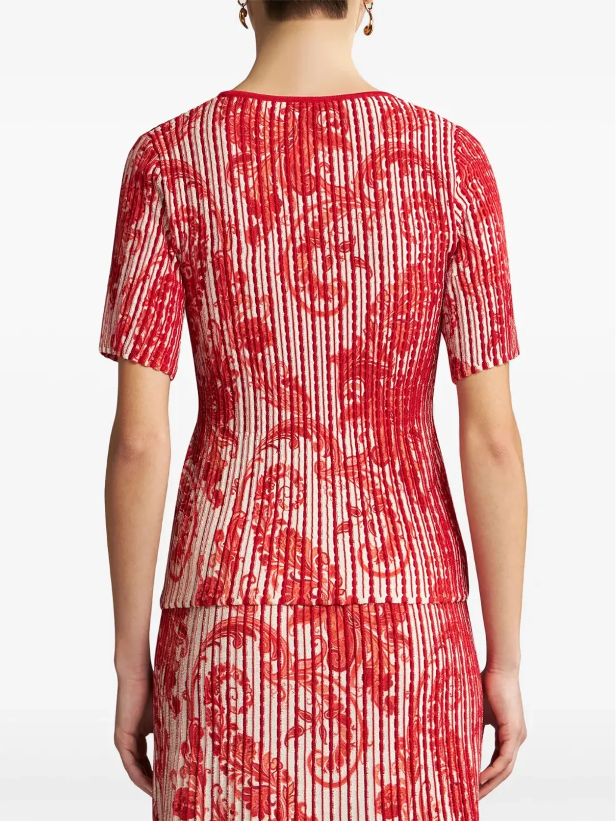 ETRO paisley-print ribbed top - 画像4