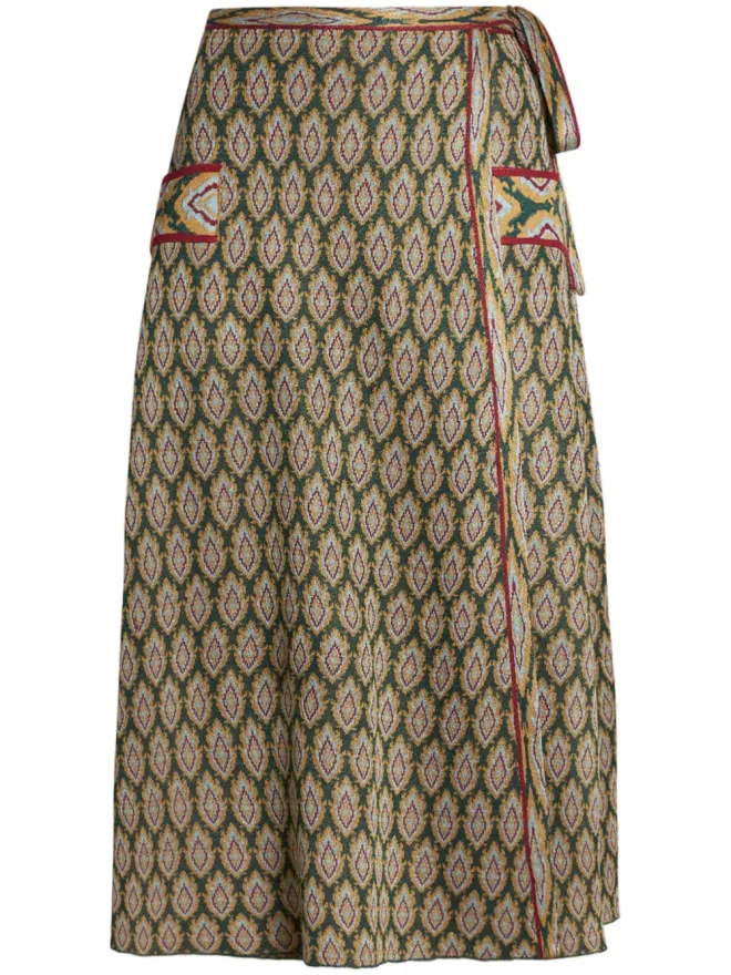 ETRO ETRO ジャカードニット ラップミディスカートの商品画像