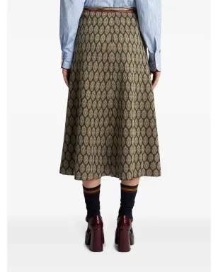 ETRO ジャカードニット ラップミディスカート - サムネイル4