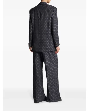 ETRO ダブルブレスト ウールジャカード ジャケット - ブルー - サムネイル4