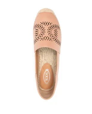 Tod's Kate レザーエスパドリーユ - ニュートラルカラー - サムネイル4