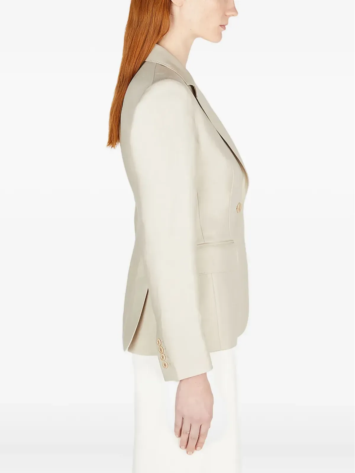 Max Mara シングルブレスト リネンブレザー - ベージュ系 - 画像3