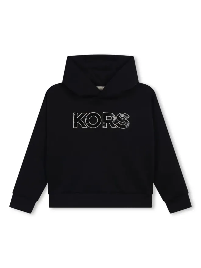 Michael Kors Kids Michael Kors Kids スパンコールロゴ入りジャージーフード付きパーカーの商品画像