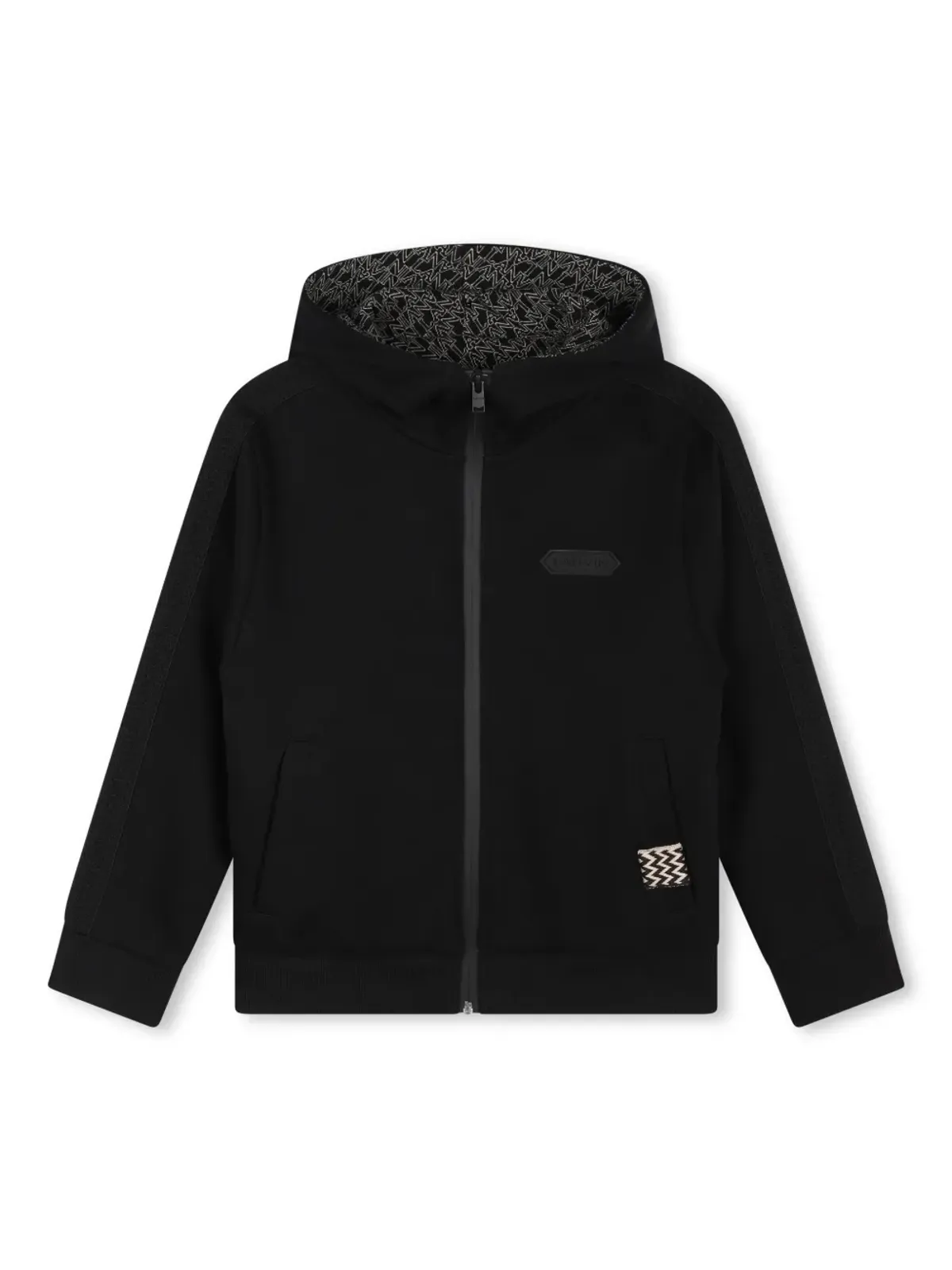 Lanvin Enfant フード付きジャケット - ブラック - 画像1