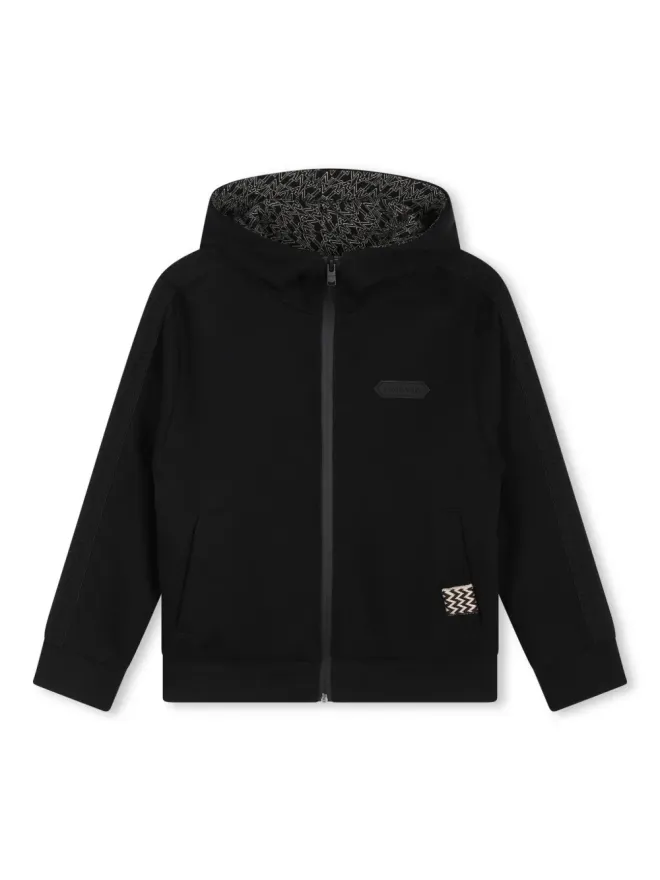 Lanvin Enfant Lanvin Enfant フード付きジャケット - ブラックの商品画像