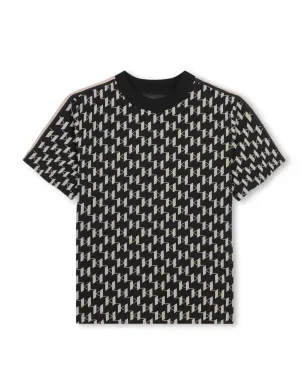 Karl Lagerfeld Kids モノグラムプリント コットン Tシャツ - サムネイル1