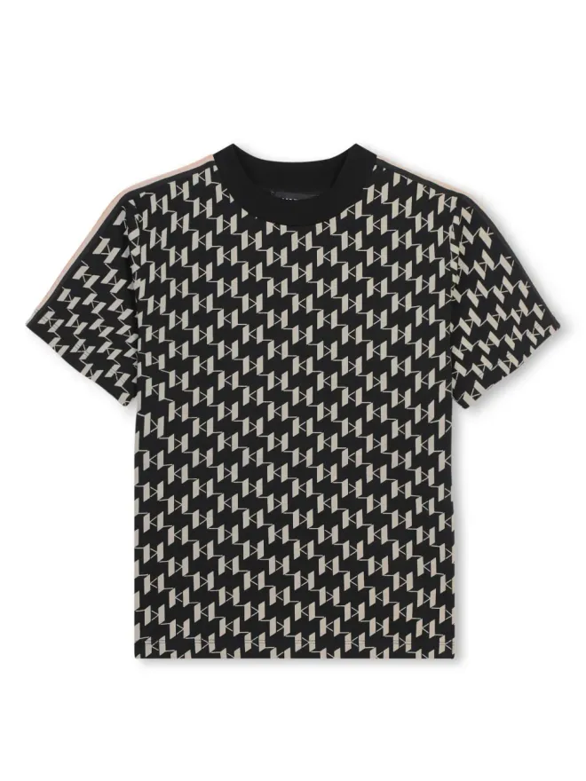 Karl Lagerfeld Kids Karl Lagerfeld Kids モノグラムプリント コットン Tシャツの商品画像